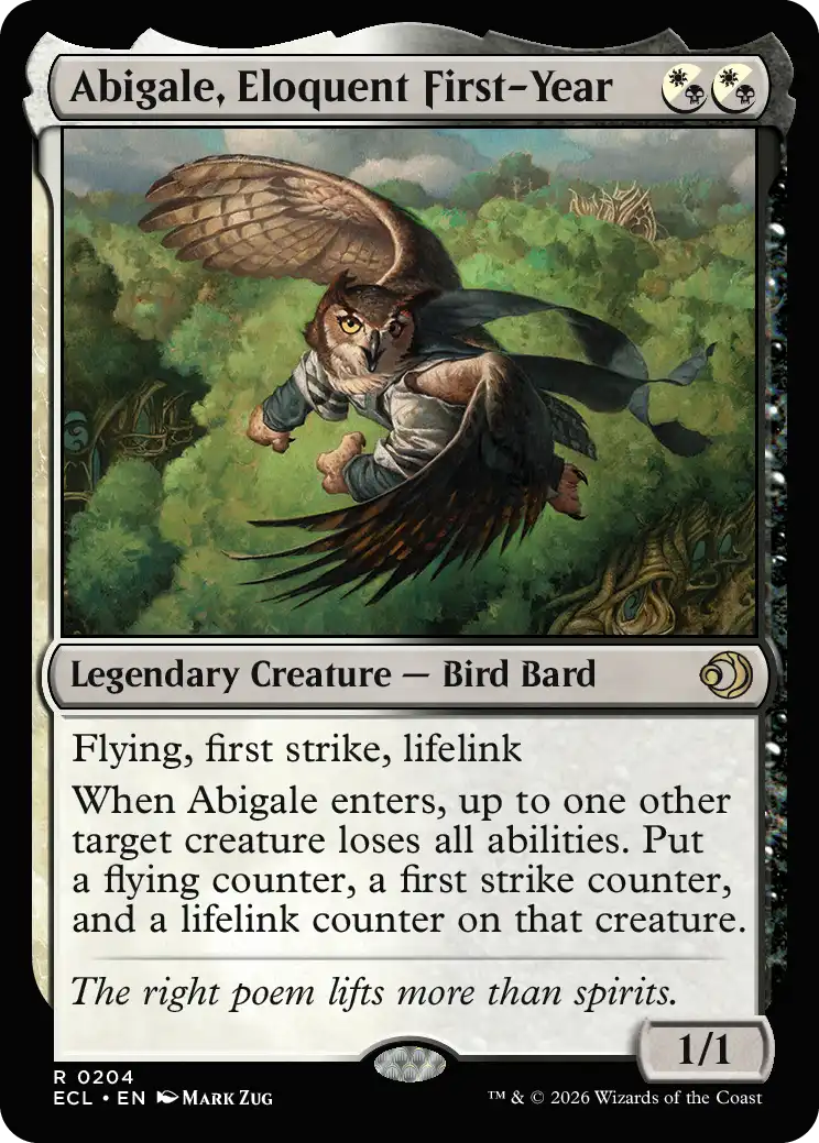 Abigale, Eloquent First-Year