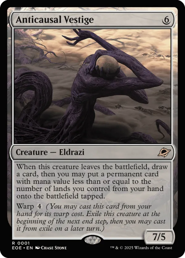 Anticausal Vestige