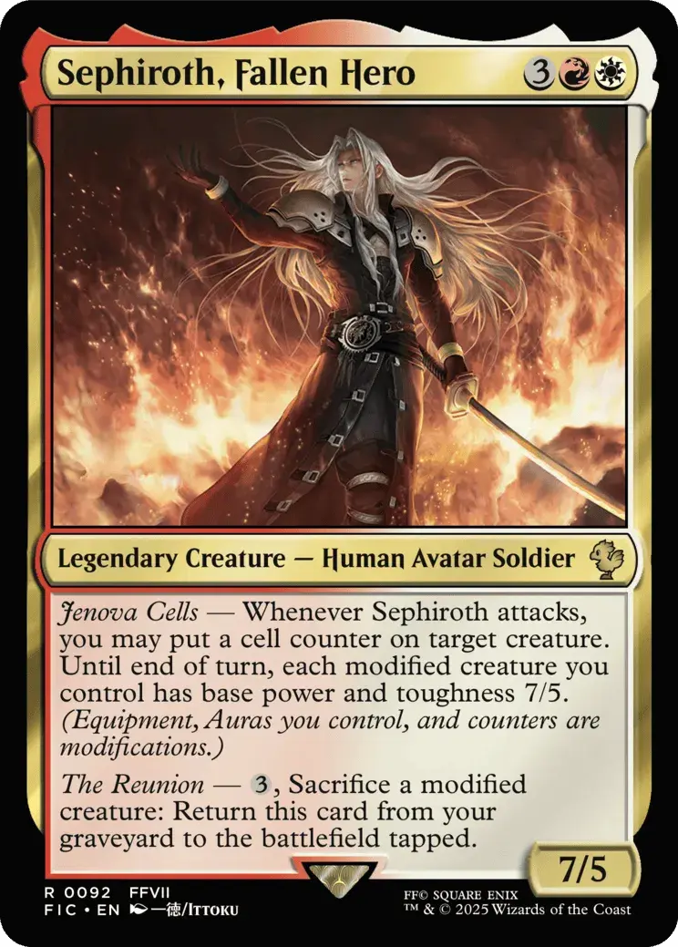 Sephiroth, Fallen Hero