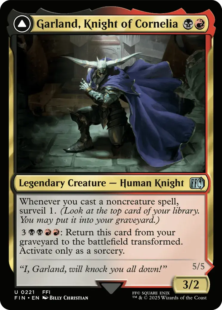 Garland, Knight of Cornelia