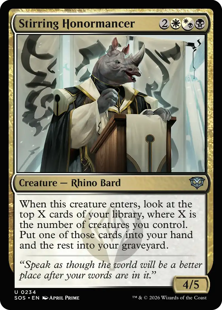 Stirring Honormancer