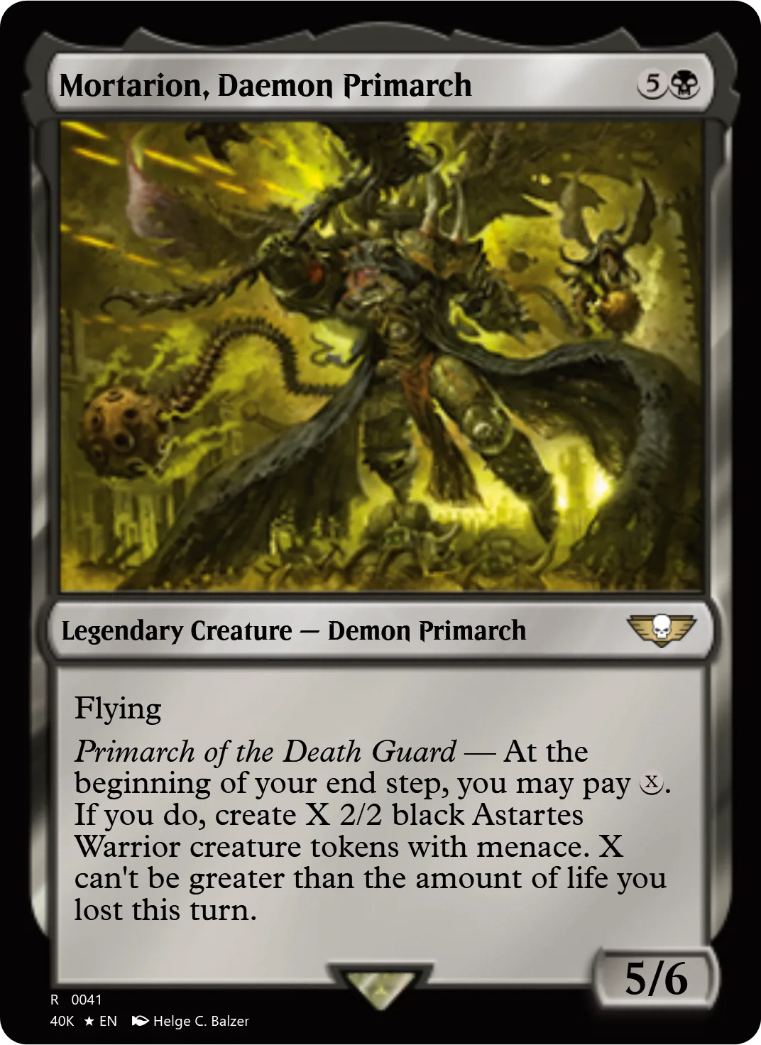 Mortarion, Daemon Primarch