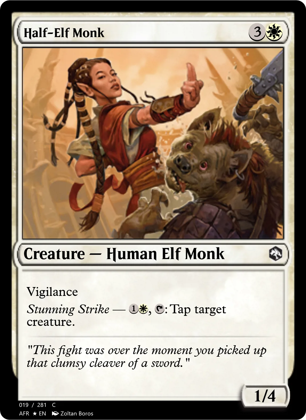 Half-Elf Monk