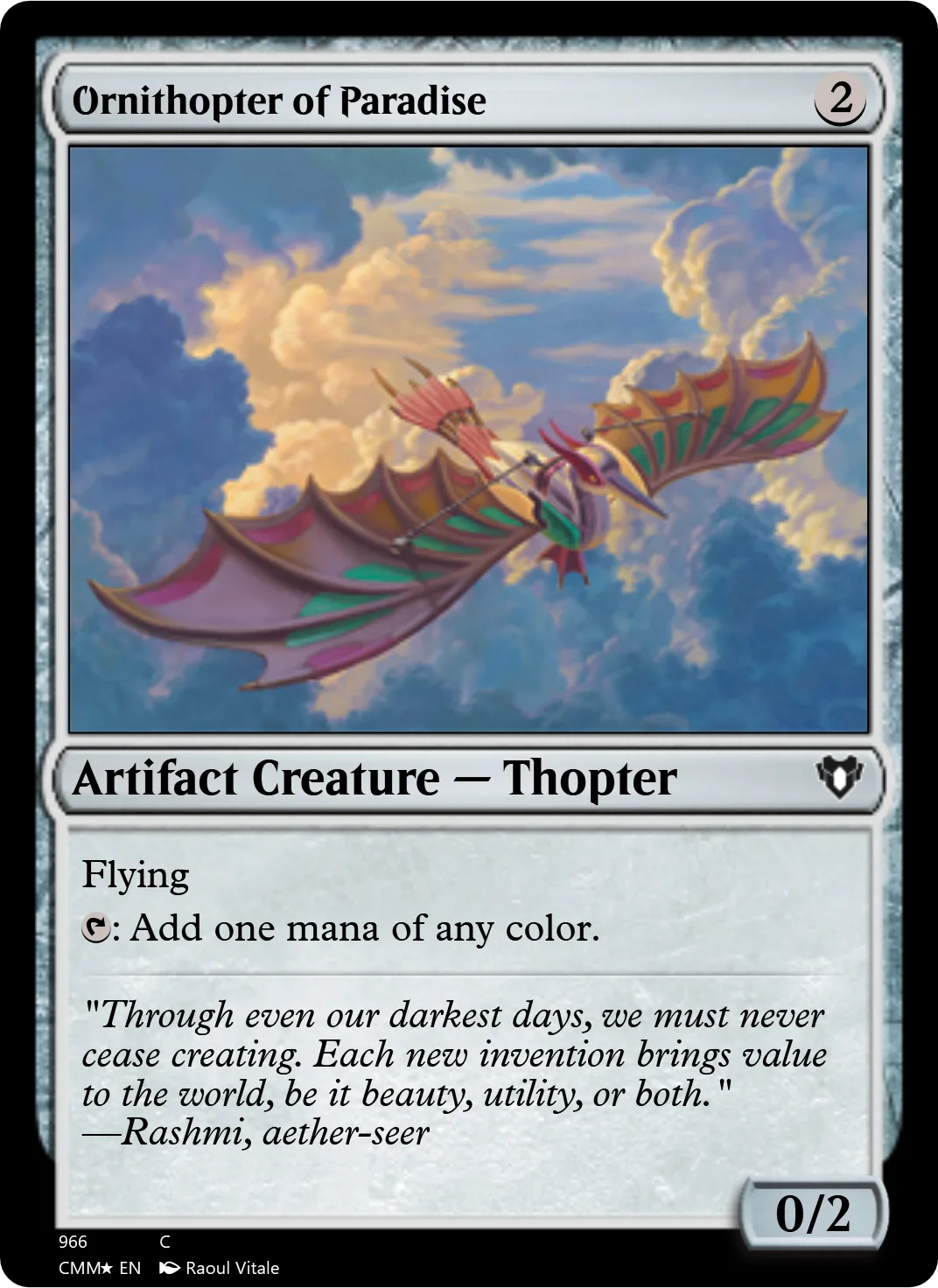 Ornithopter of Paradise