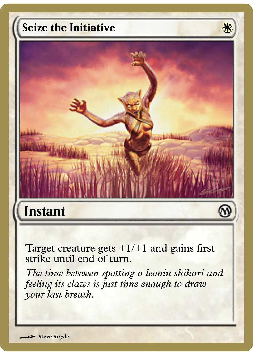 Seize the Initiative