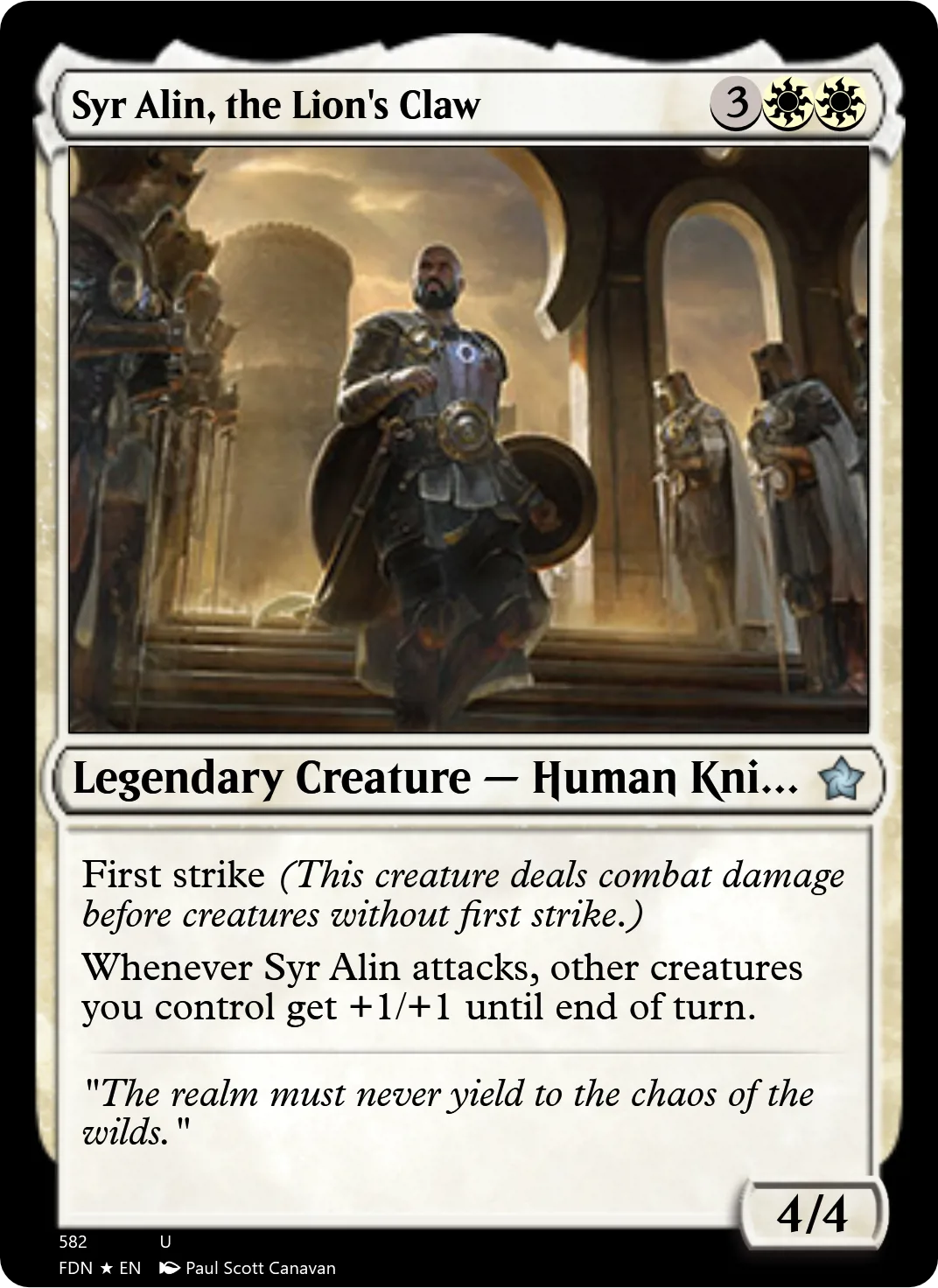 Syr Alin, the Lion's Claw