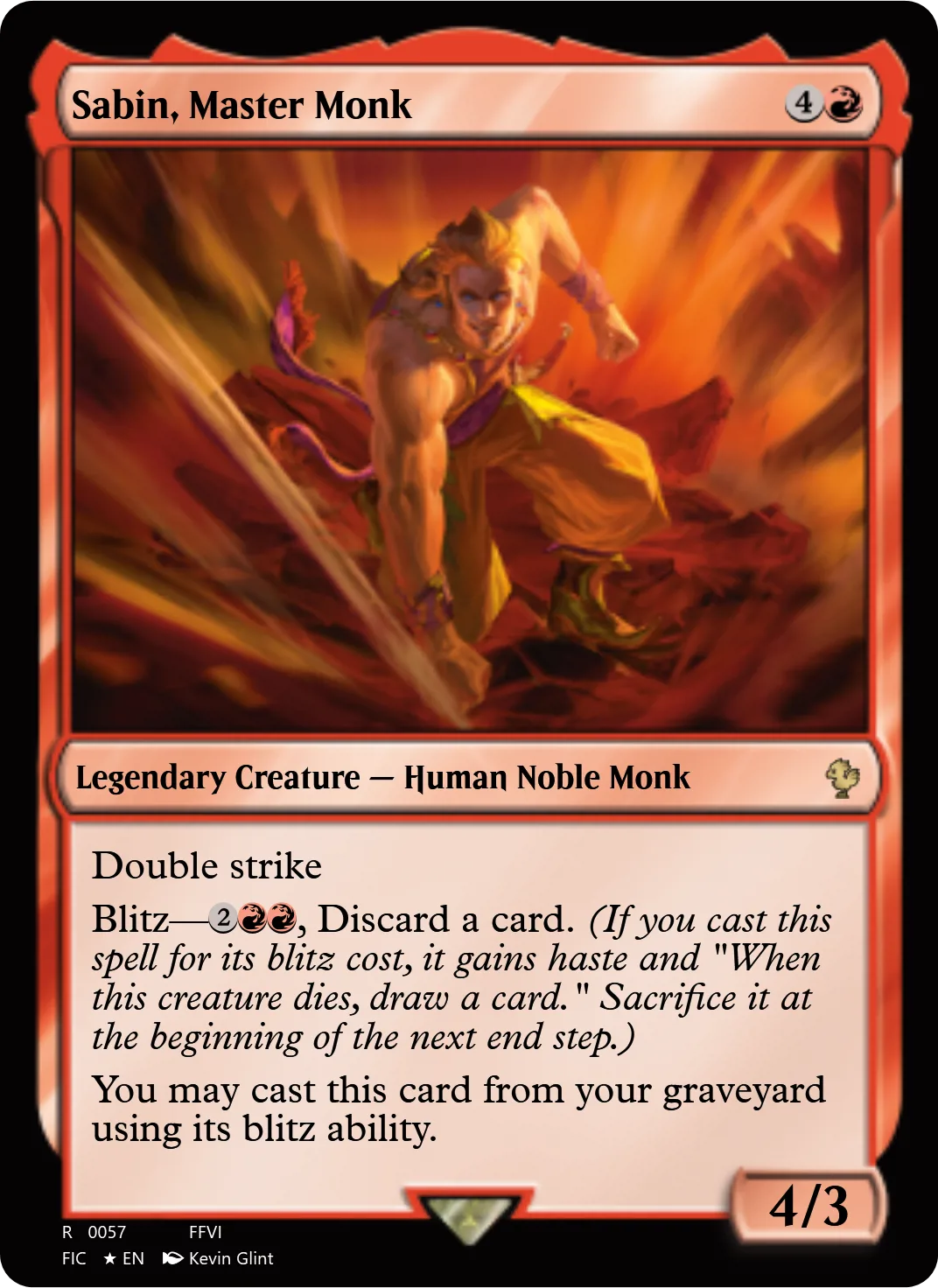 Sabin, Master Monk