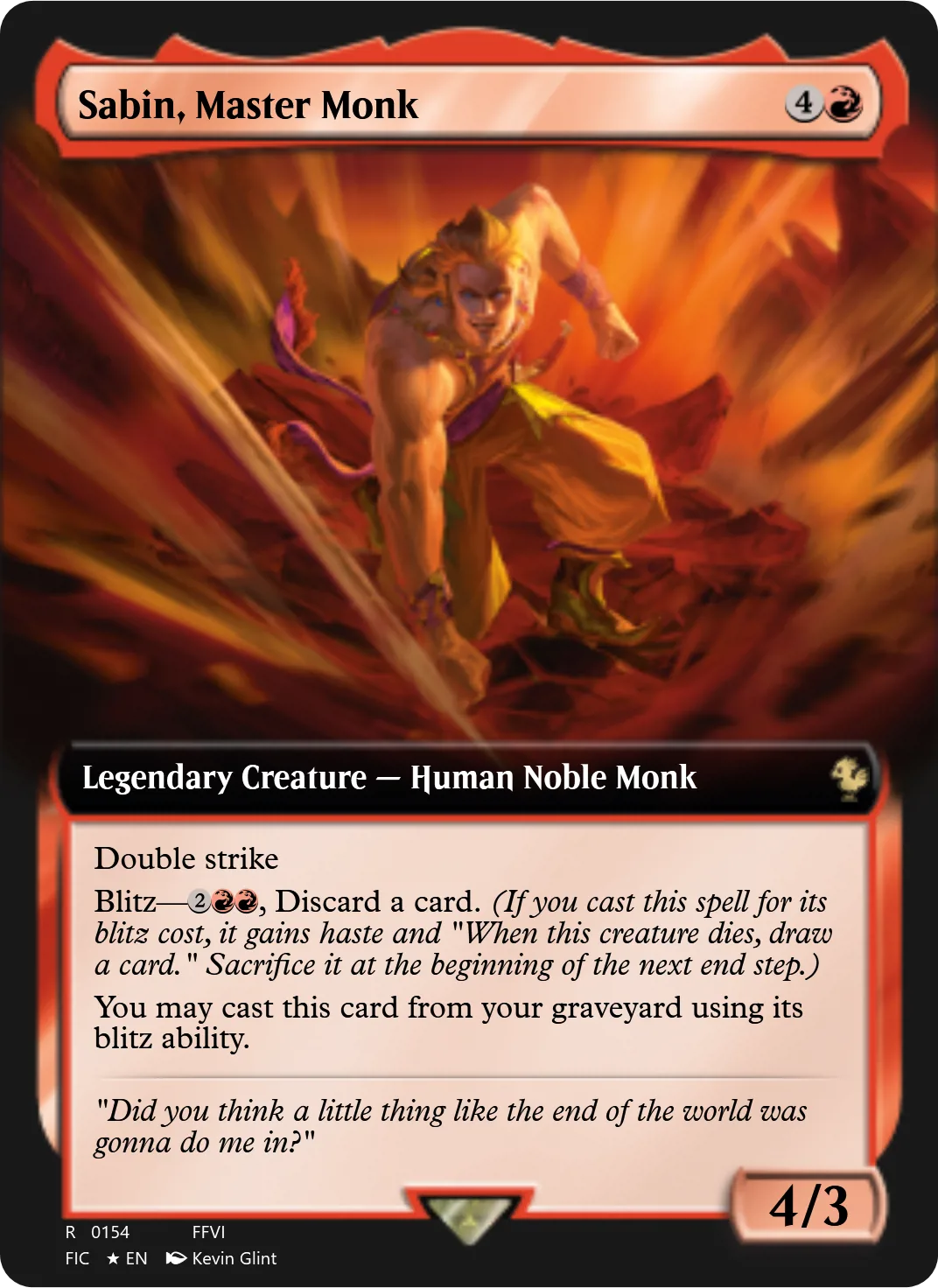 Sabin, Master Monk