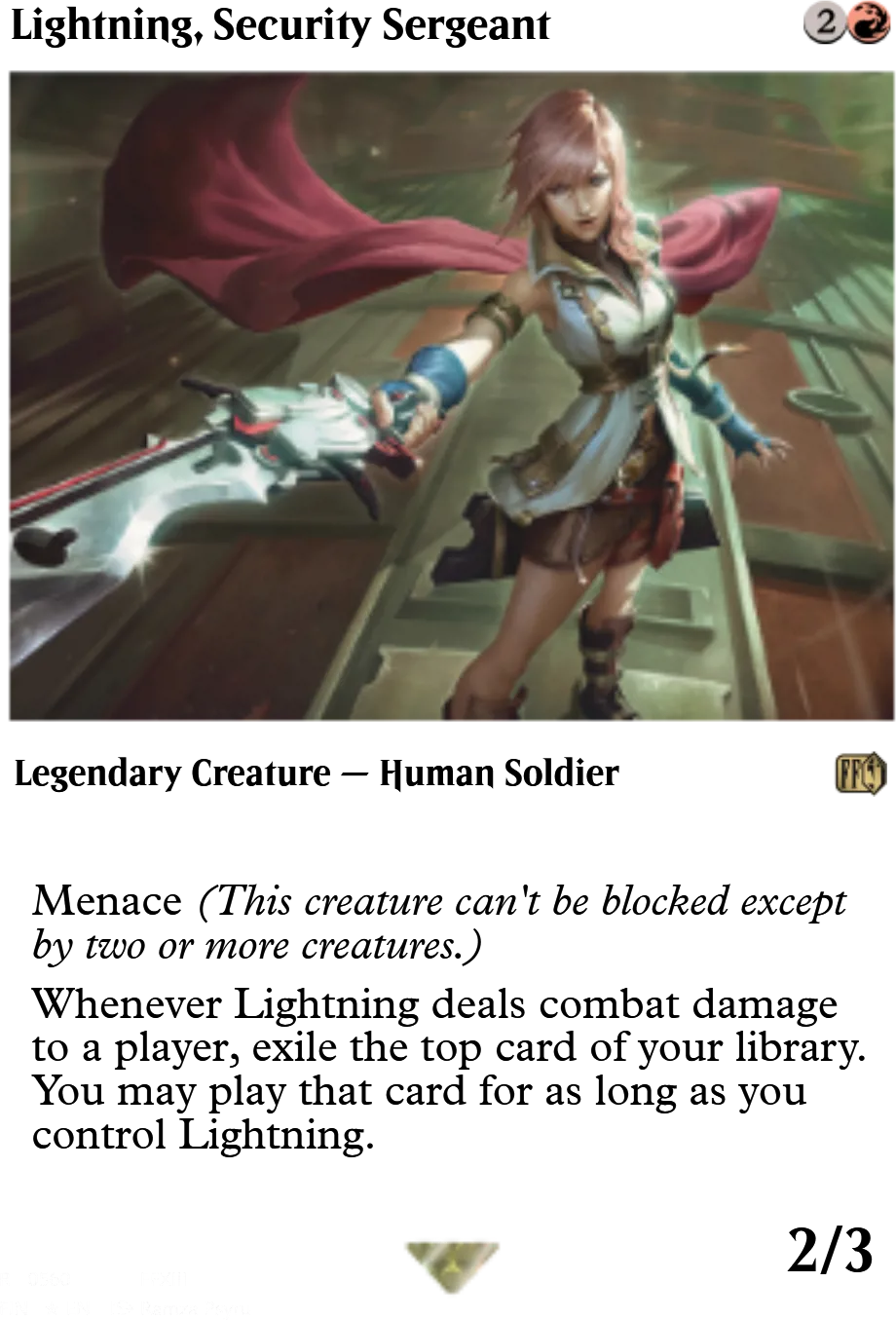 Lightning, Security Sergeant