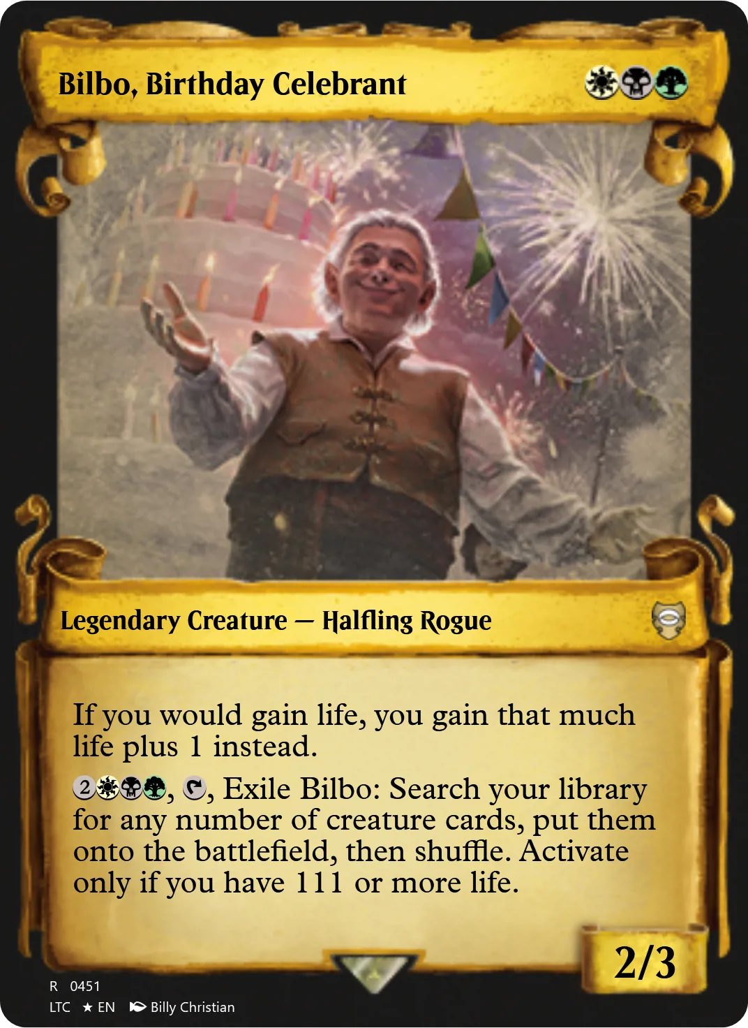 Bilbo, Birthday Celebrant