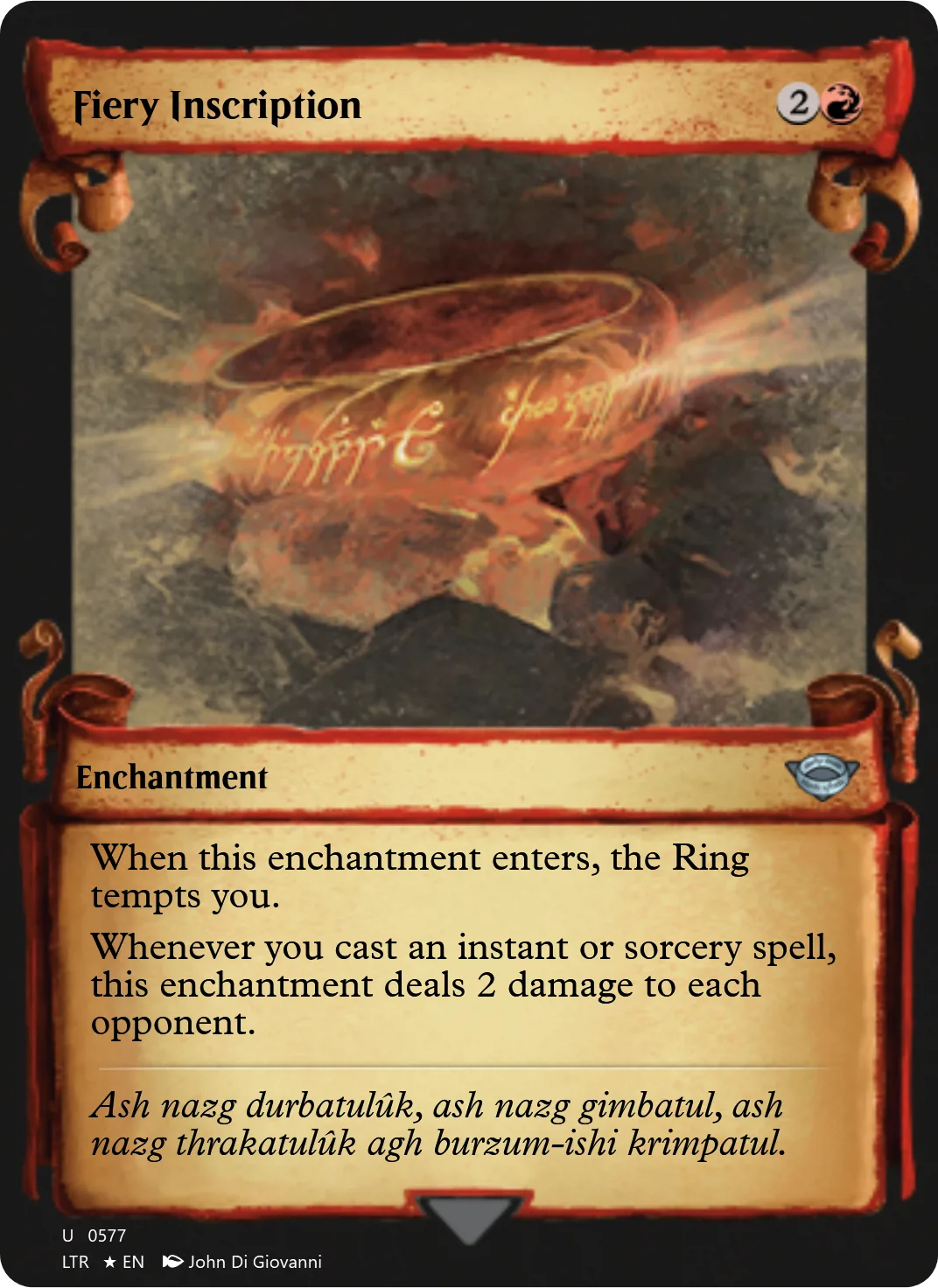Fiery Inscription