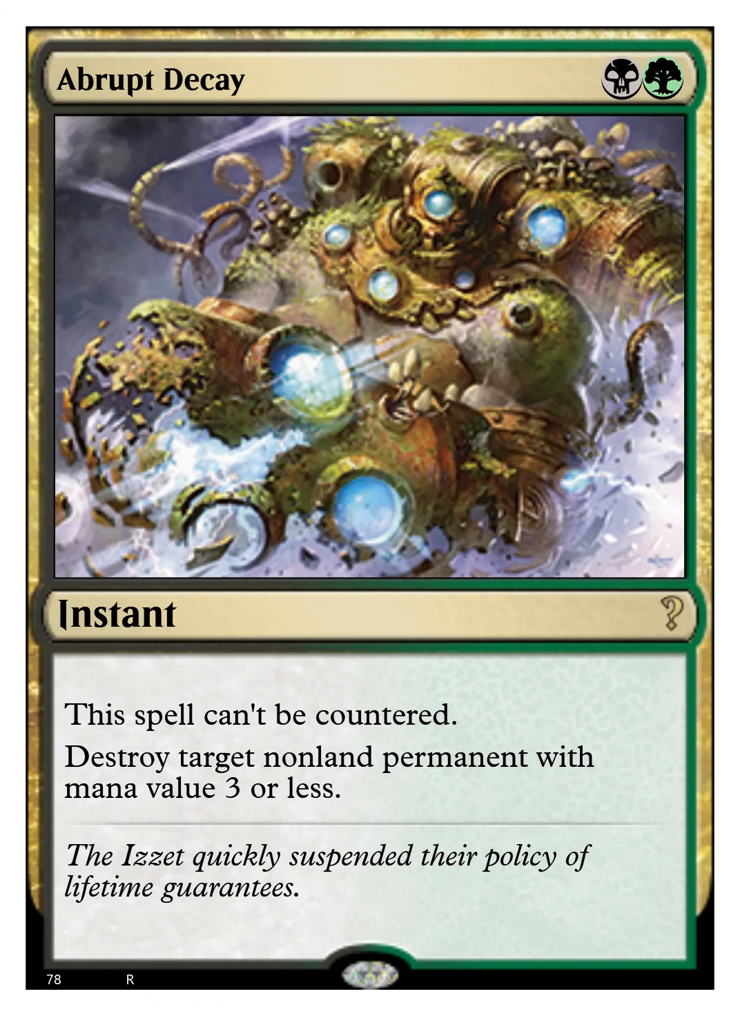 Abrupt Decay