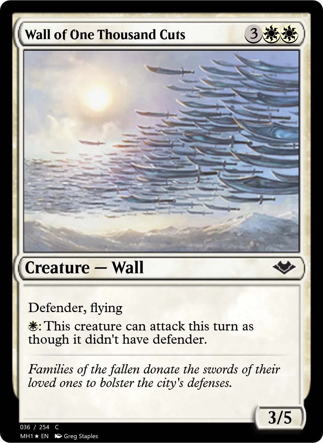 Wall of One Thousand Cuts
