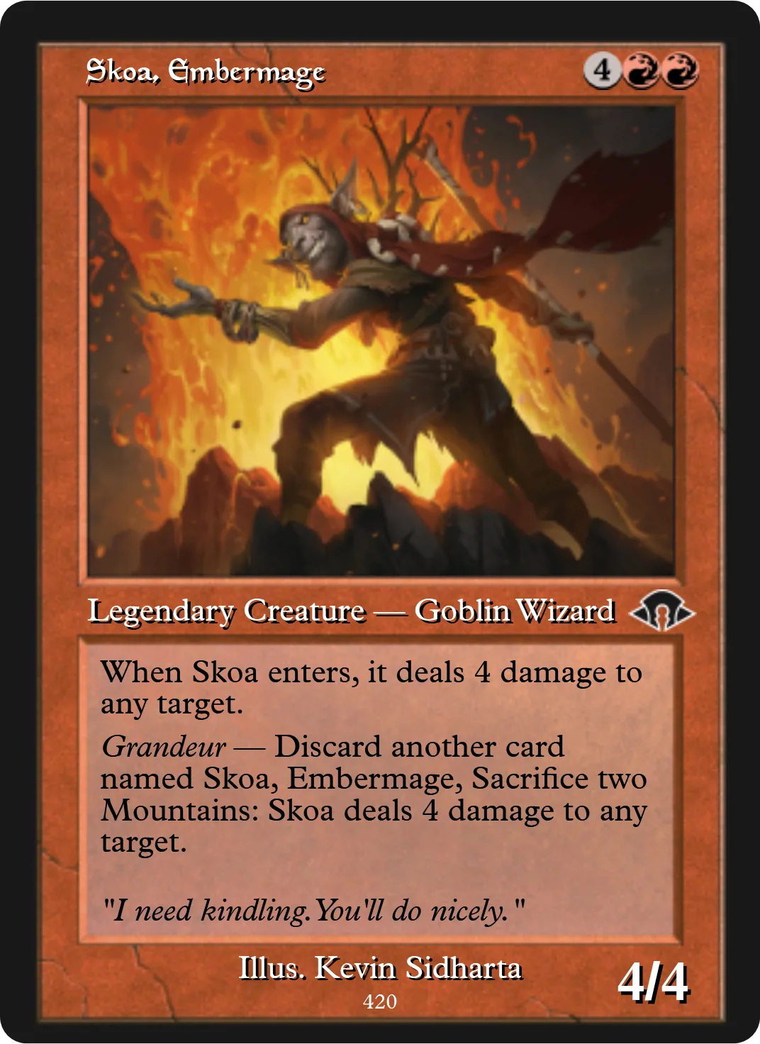 Skoa, Embermage