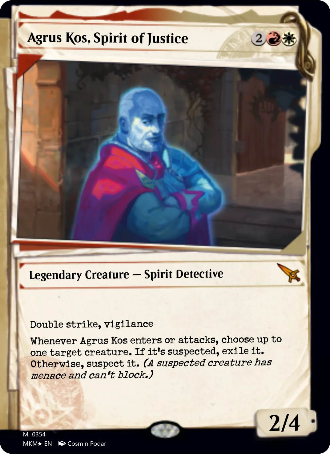 Agrus Kos, Spirit of Justice