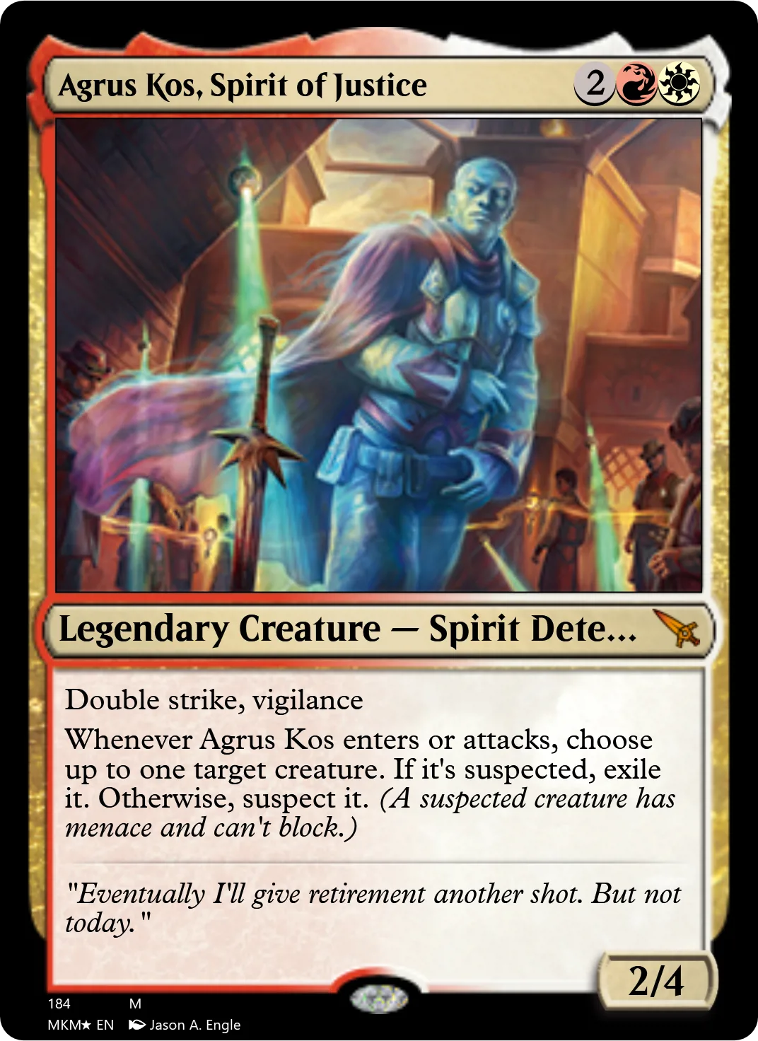 Agrus Kos, Spirit of Justice