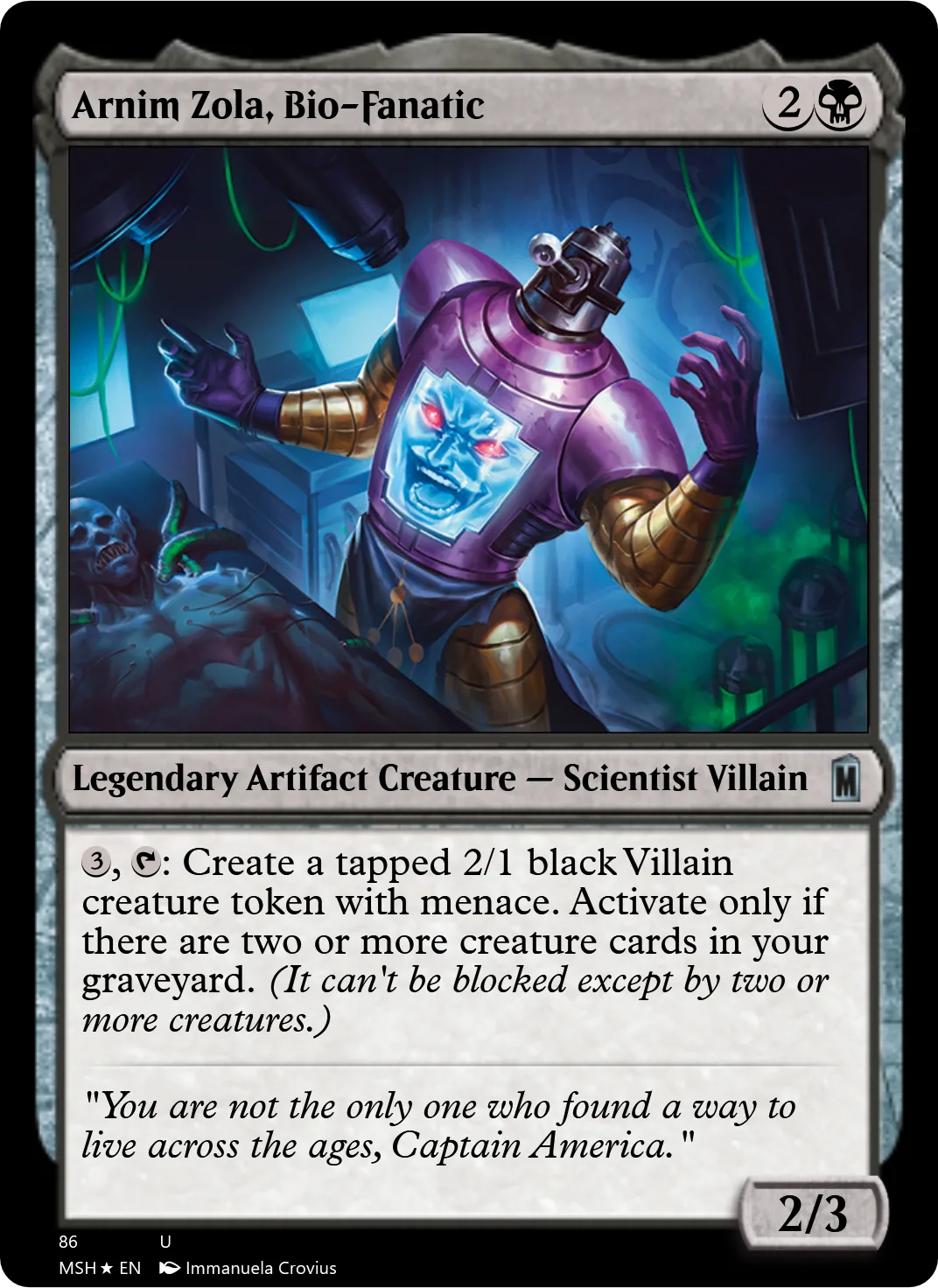Arnim Zola, Bio-Fanatic