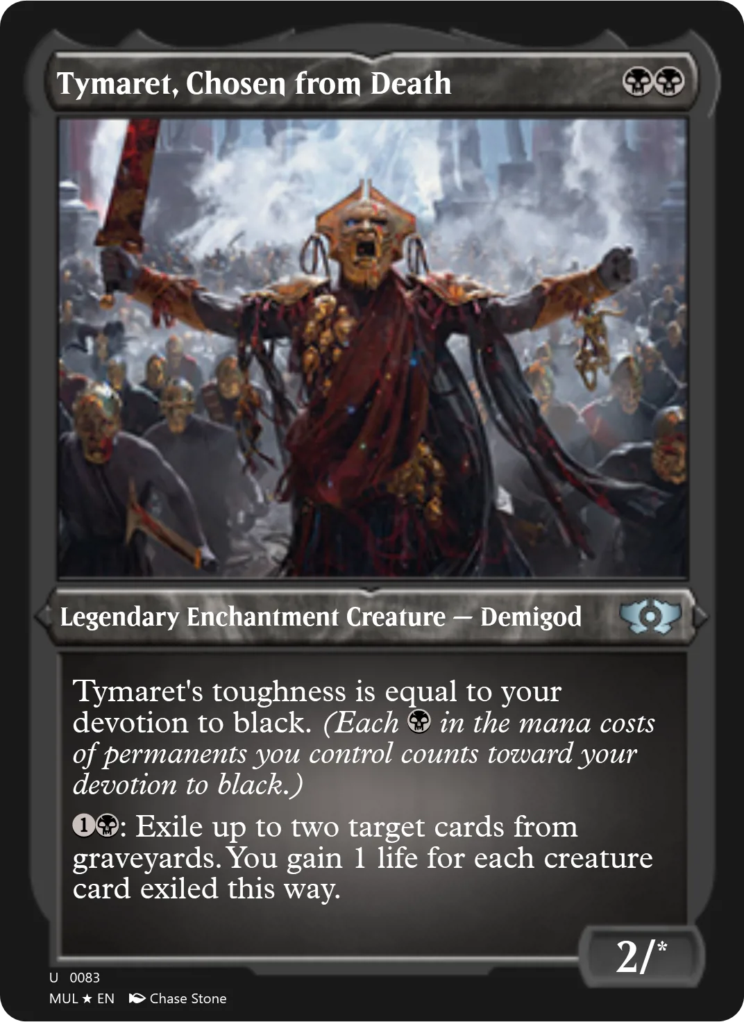 Tymaret, Chosen from Death