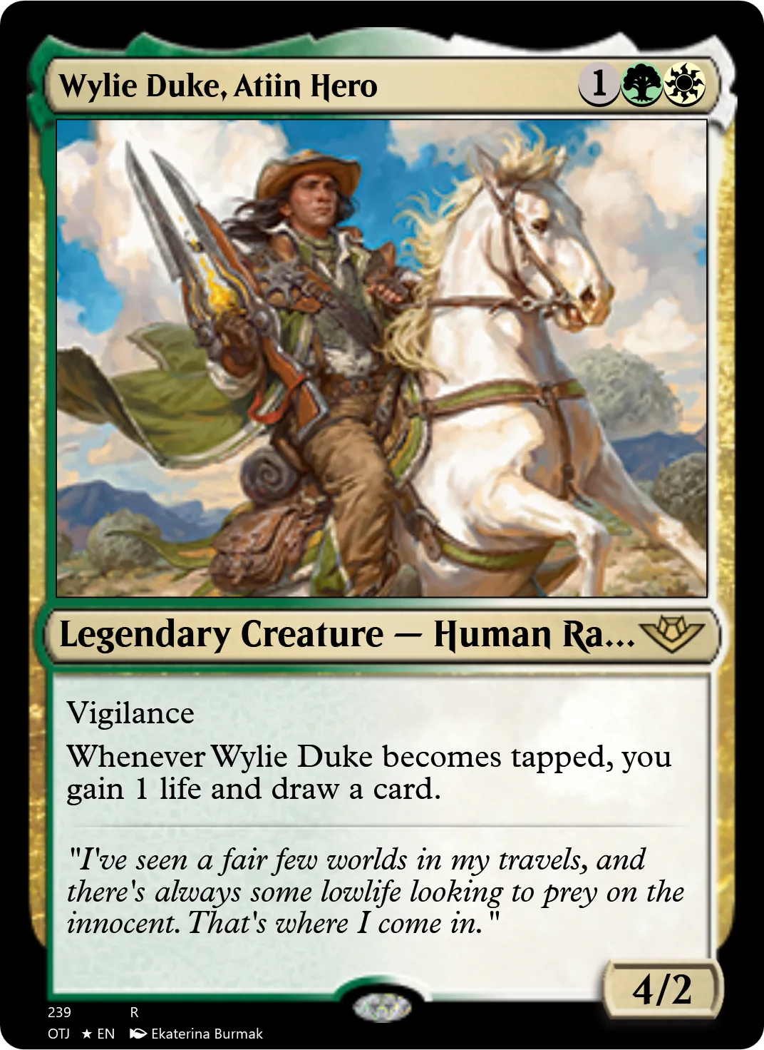 Wylie Duke, Atiin Hero