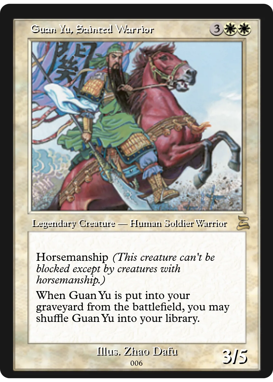 Guan Yu, Sainted Warrior