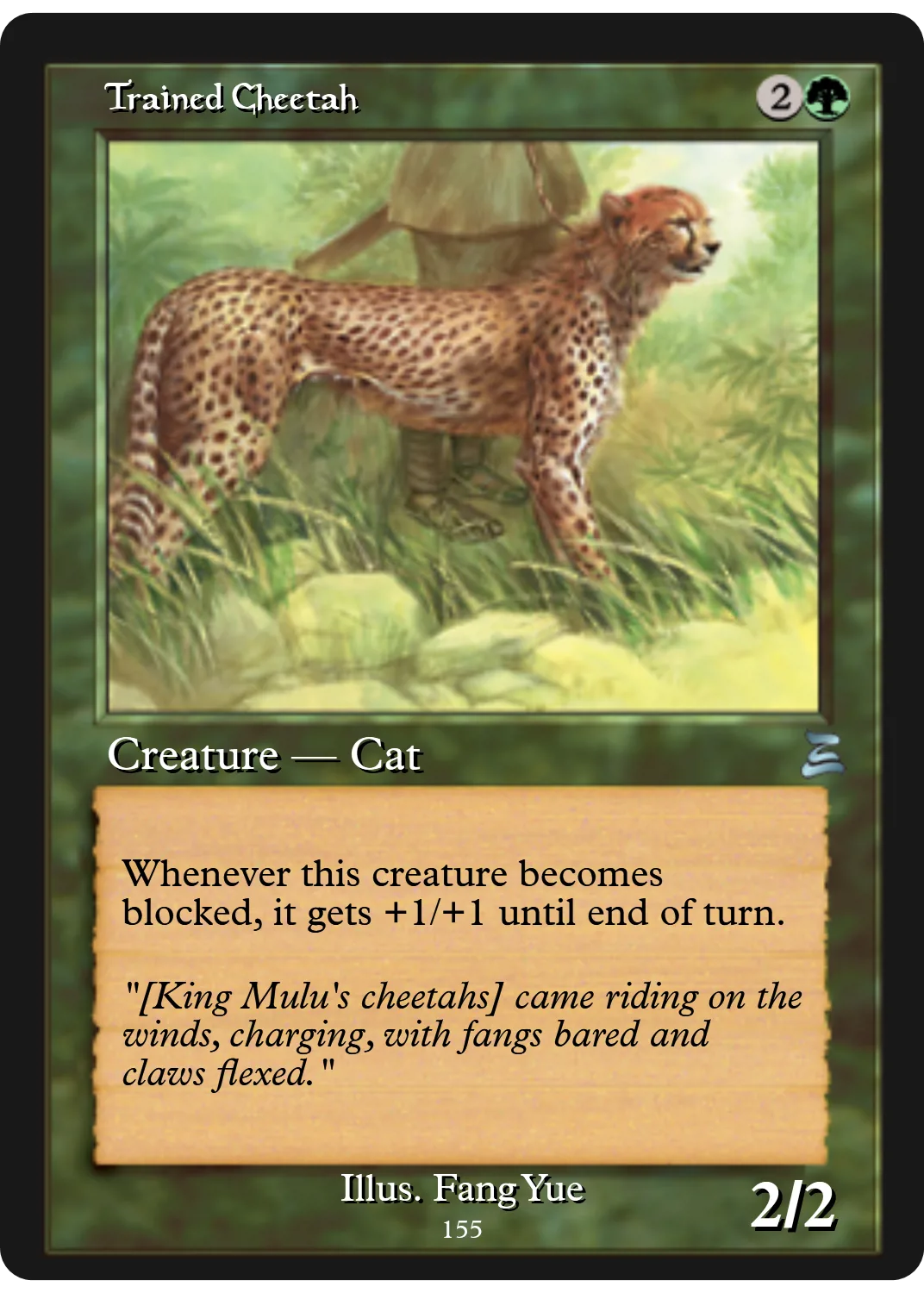 Trained Cheetah