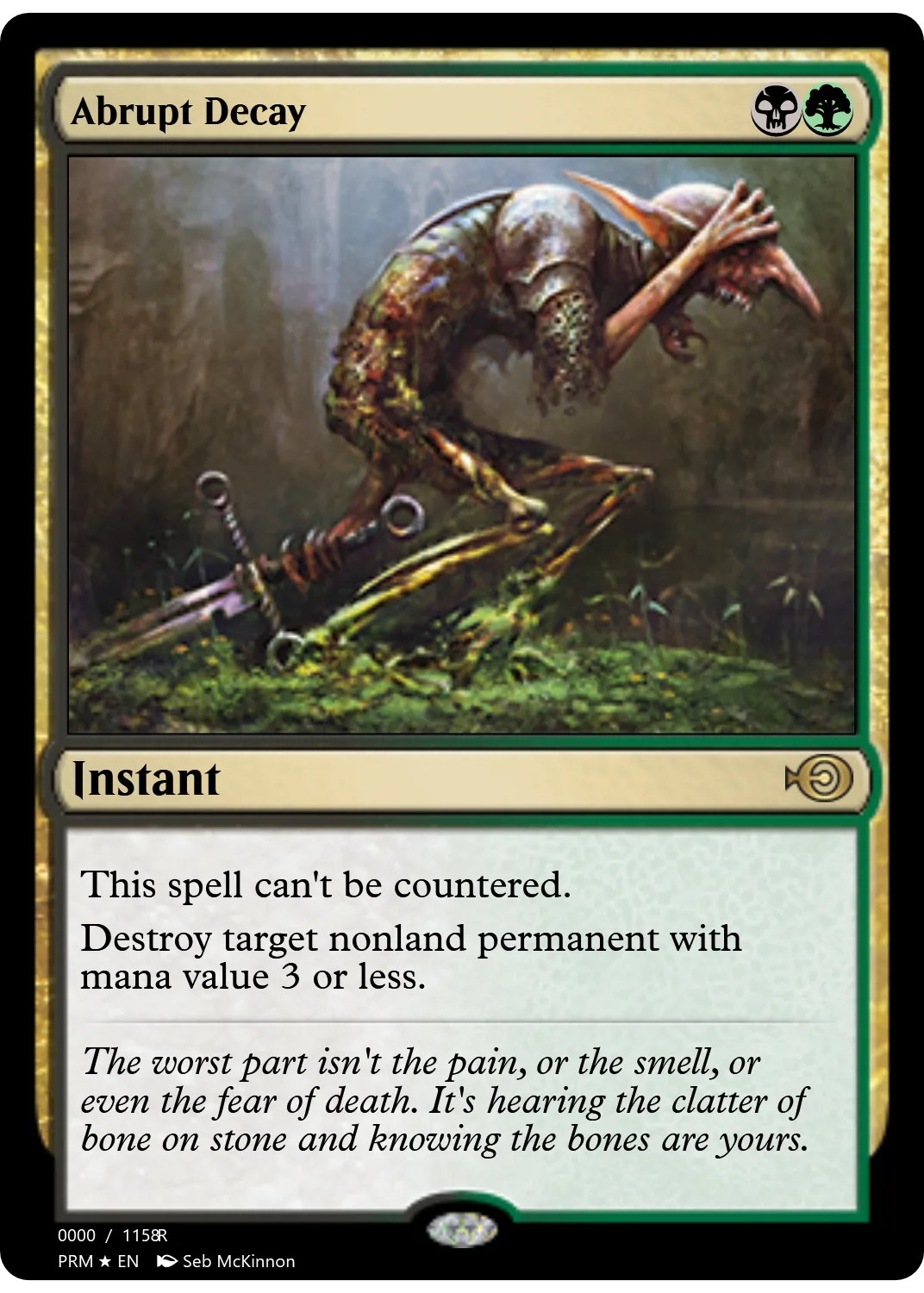 Abrupt Decay