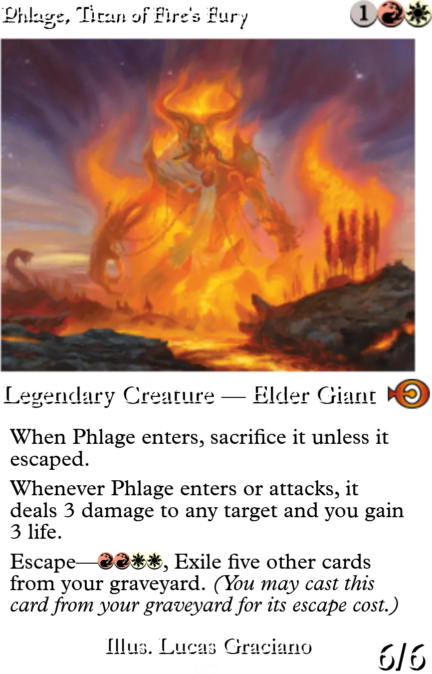 Phlage, Titan of Fire's Fury