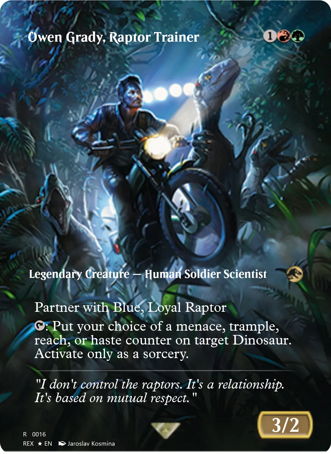 Owen Grady, Raptor Trainer