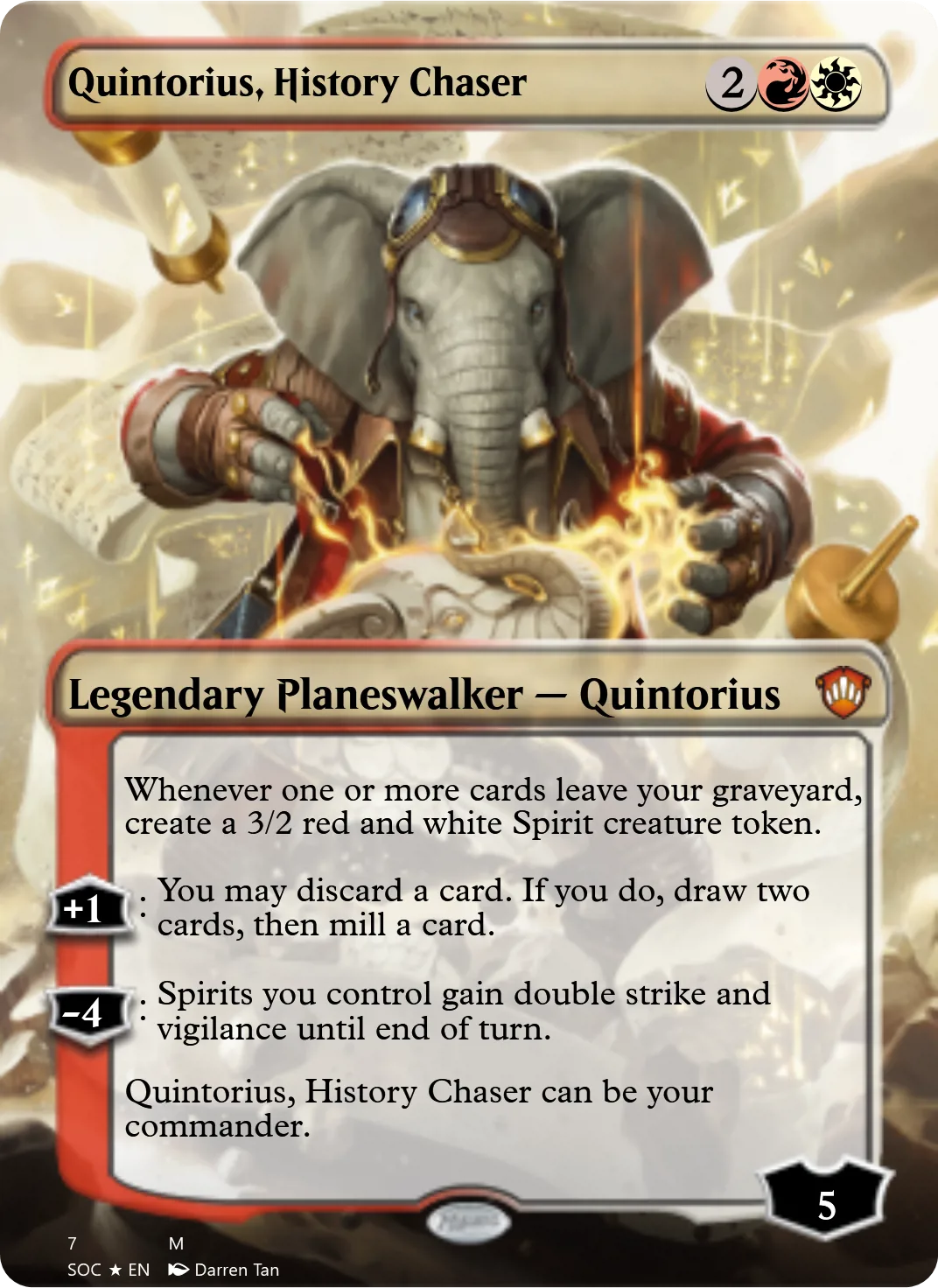 Quintorius, History Chaser