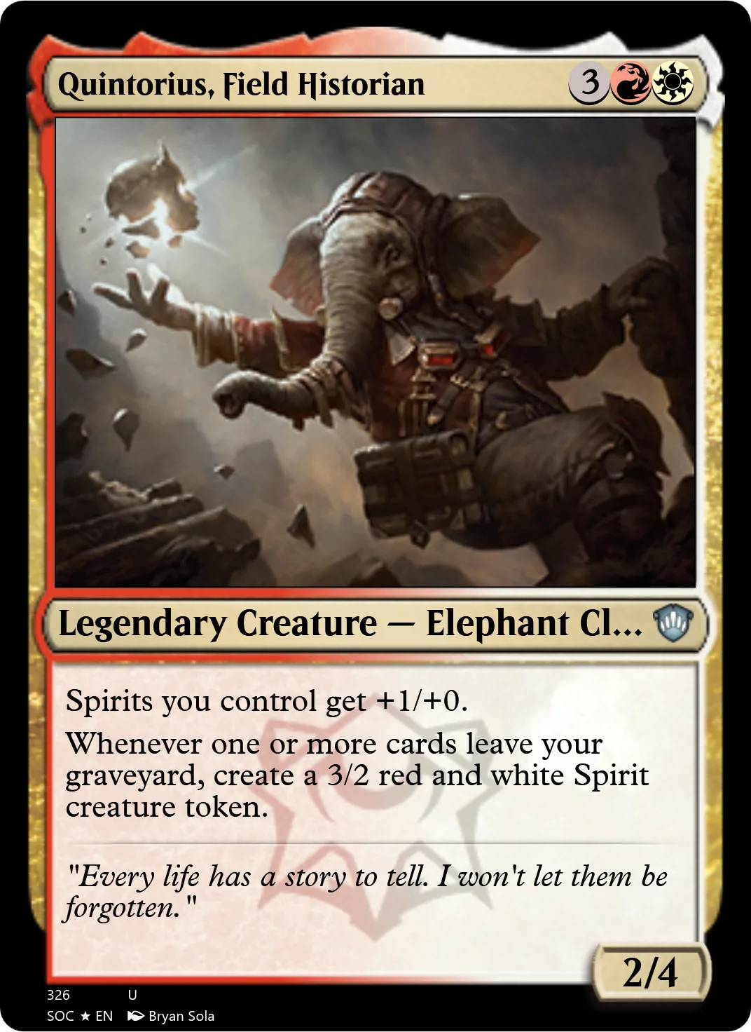 Quintorius, Field Historian