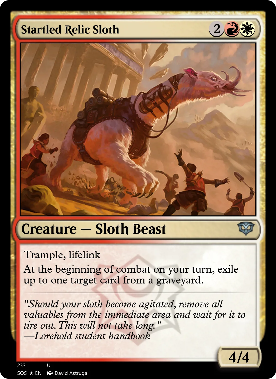 Startled Relic Sloth