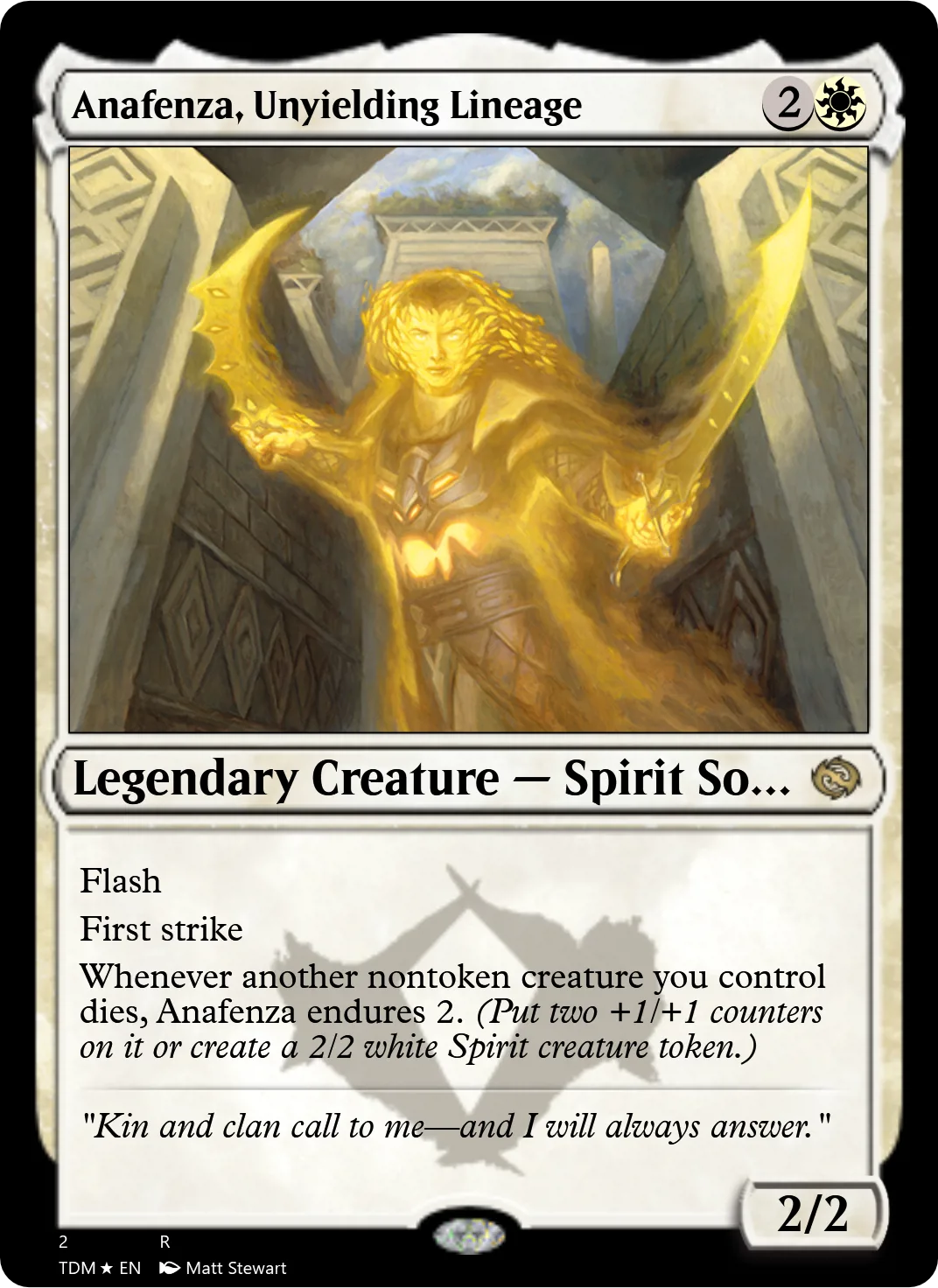 Anafenza, Unyielding Lineage