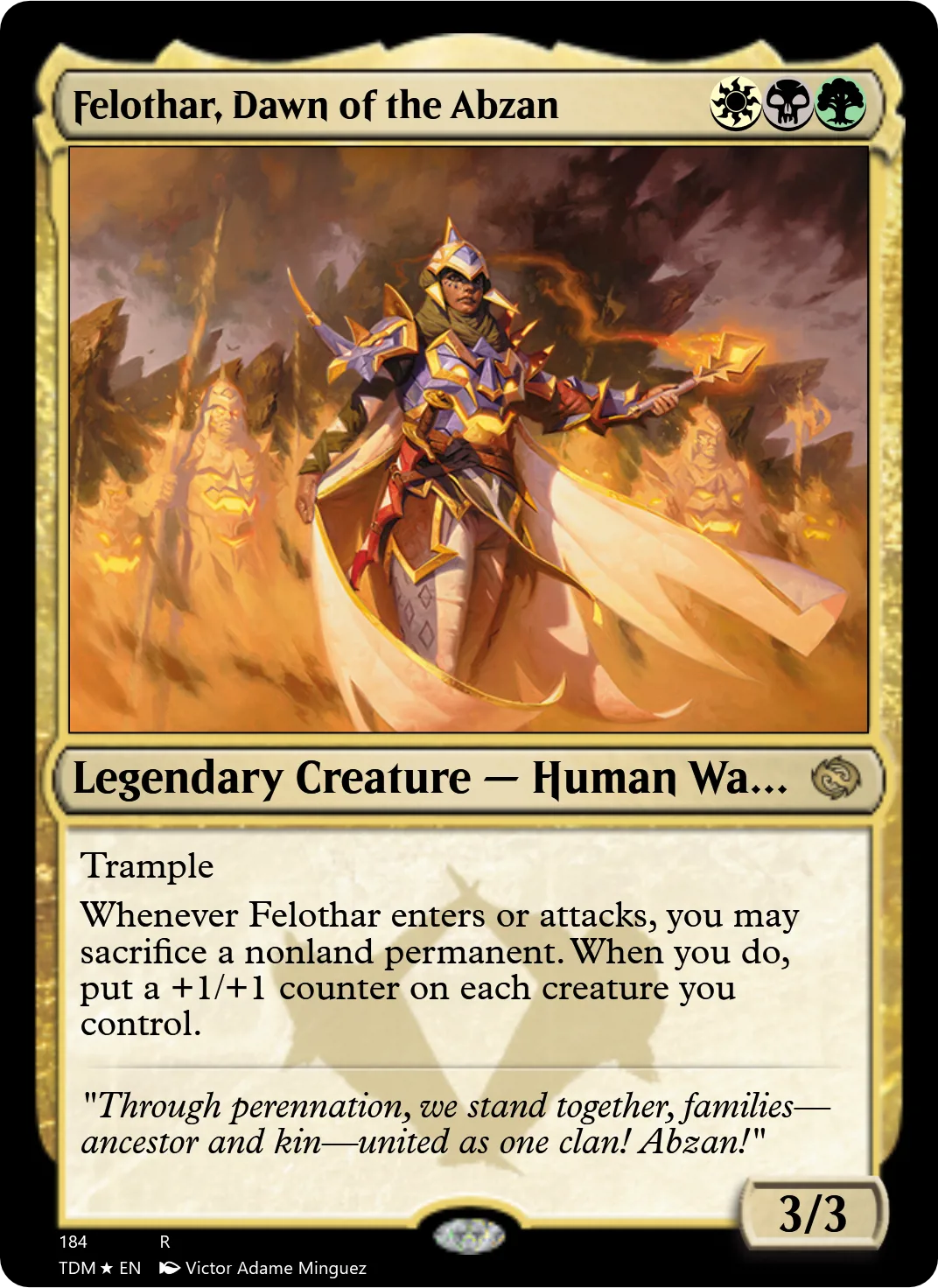 Felothar, Dawn of the Abzan