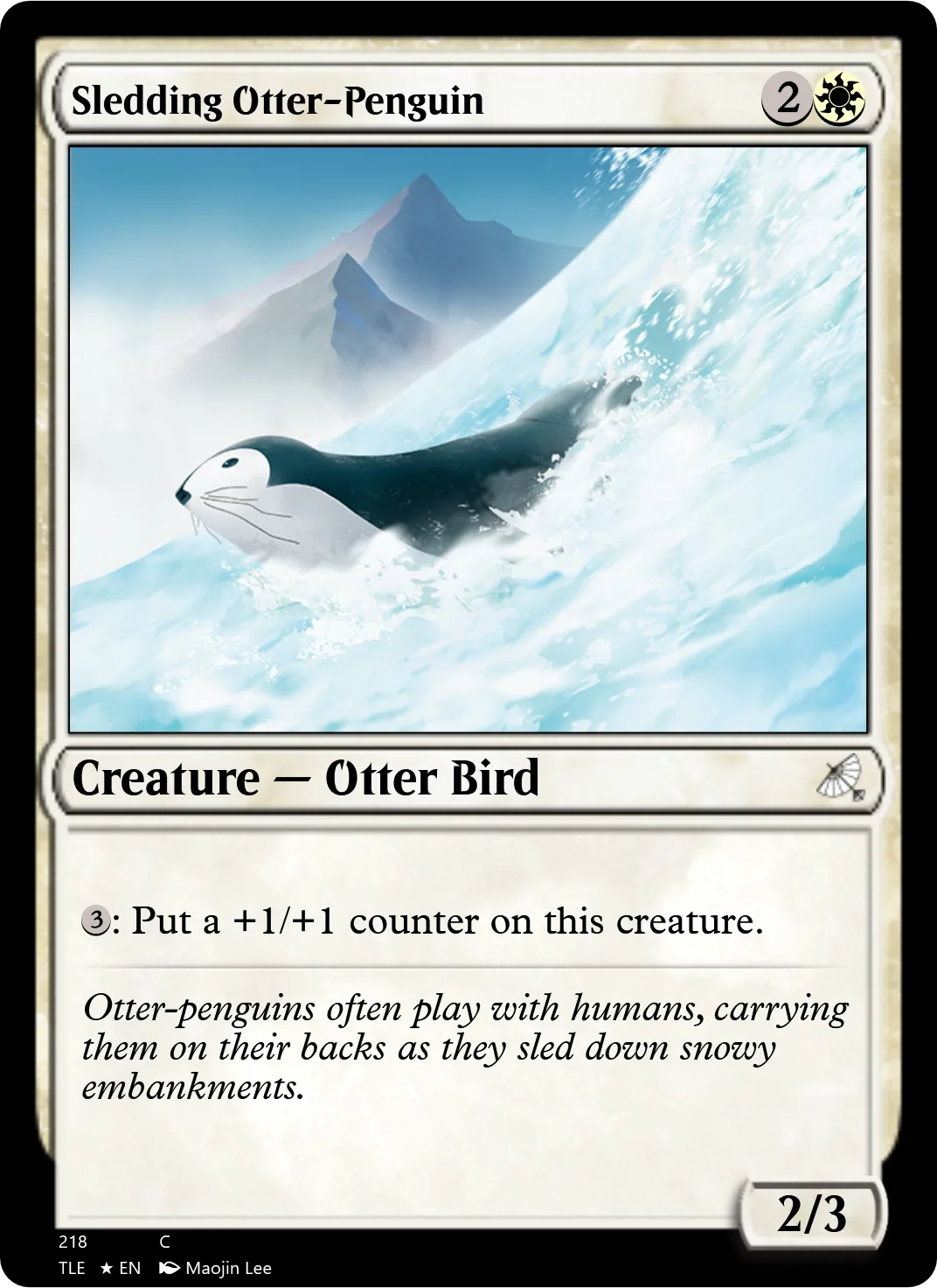 Sledding Otter-Penguin