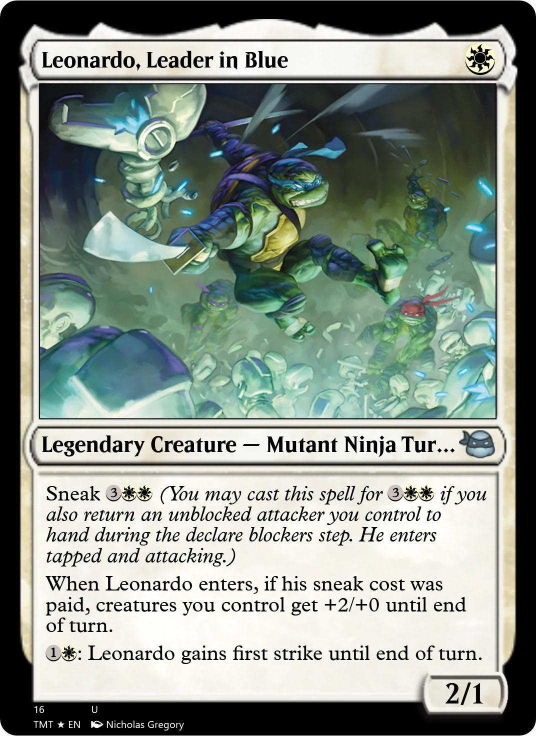 Leonardo, Leader in Blue