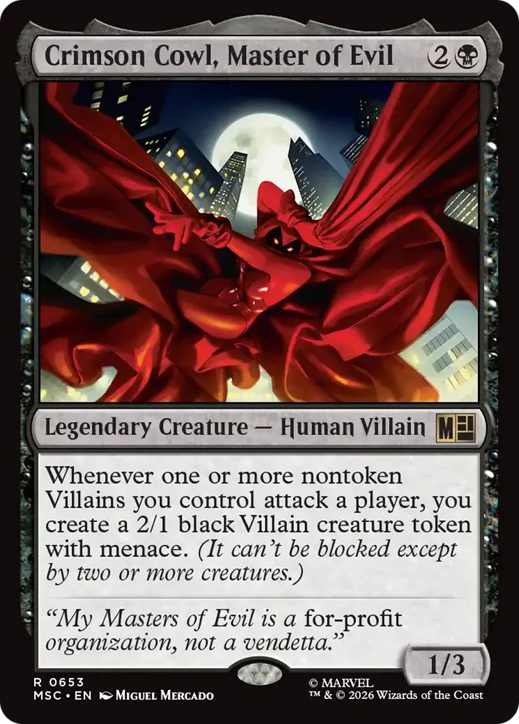 Crimson Cowl, Master of Evil