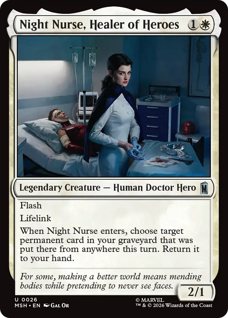 Night Nurse, Healer of Heroes