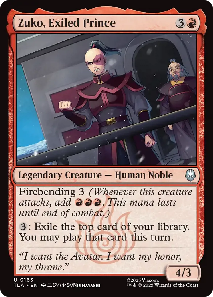Zuko, Exiled Prince